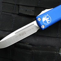 Microtech UTX-85 OTF Knife- Single Edge- Navy Blue Handle- Satin Blade 231-4 NA