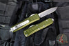 Microtech UTX-85 II OTF Knife- Single Edge- OD Green With Stonewash Part Serrated Blade 231II-11 ODS