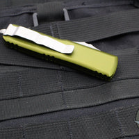 Microtech UTX-85 OTF Knife- Double Edge- OD Green Handle- Apocalyptic Blade 232-10 APOD