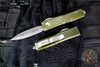 Microtech UTX-85- Double Edge- Distressed OD Green- Apocalyptic Finished Plain Edge Blade 232-10 DOD