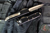 Microtech UTX-85 OTF Knife- Double Edge- Black Handle- Bronzed Blade 232-13