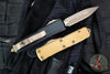 Microtech UTX-85 Double Edge OTF Knife Tan G-10 Top Bronze Apocalyptic Blade 232-13 APGTTAS