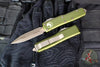 Microtech UTX-85 OTF Knife- Double Edge- OD Green Handle with Bronzed Apocalyptic Blade 232-13 APOD