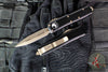 Microtech UTX-85 OTF Knife- Double Edge- Black Handle- Bronze Apocalyptic Blade 232-13 AP