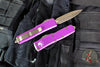 Microtech UTX-85 OTF Knife- Double Edge- Violet Handle- Bronzed Blade 232-13 VI
