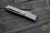 Microtech UTX-85 OTF Knife-Shadow Edition- Double Edge- Black Handle- Etched Logo- Damascus Blade 232-16 DLCTSH