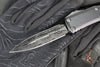 Microtech UTX-85 OTF Knife-Shadow Edition- Double Edge- Black Handle- Etched Logo- Damascus Blade 232-16 DLCTSH SN50