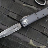 Microtech UTX-85 OTF Knife- Double Edge- Tactical- Black Handle- Black DLC Blade 232-1 DLCT 2020