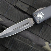 Microtech UTX-85 OTF Knife- Double Edge- Tactical- Black Handle- Black DLC Blade 232-1 DLCT 2020