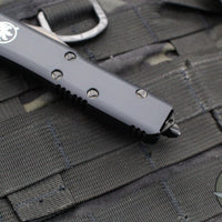 Microtech UTX-85 OTF Knife- Double Edge- Tactical- Black Handle- Black DLC Blade 232-1 DLCT 2020