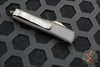Microtech UTX-85 OTF Knife- Double Edge- Black Handle- Ultem Inlay- Black DLC Blade 232-1 DLCTULS