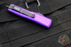 Microtech UTX-85 OTF Knife- Double Edge- Purple Handle- Black Blade 232-1 PU