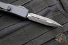 Microtech UTX-85 OTF Knife- Tactical- Double Edge- Black Handle- Black Part Serrated Blade 232-2 T 2019