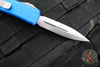 Microtech UTX-85 OTF Knife- Double Edge- Blue Handle- Satin Blade 232-4 BL