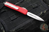 Microtech UTX-85 OTF Knife- Double Edge- Red Handle- Satin Blade 232-4 RD