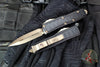 Microtech UTX-85 II OTF Knife- Black Stepped Pattern Handle- Bronze Finished Blade And HW 232II-13 S
