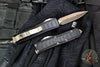 Microtech UTX-85 II OTF Knife- Black Stepped Pattern Handle- Bronze Finished Blade And HW 232II-13 S