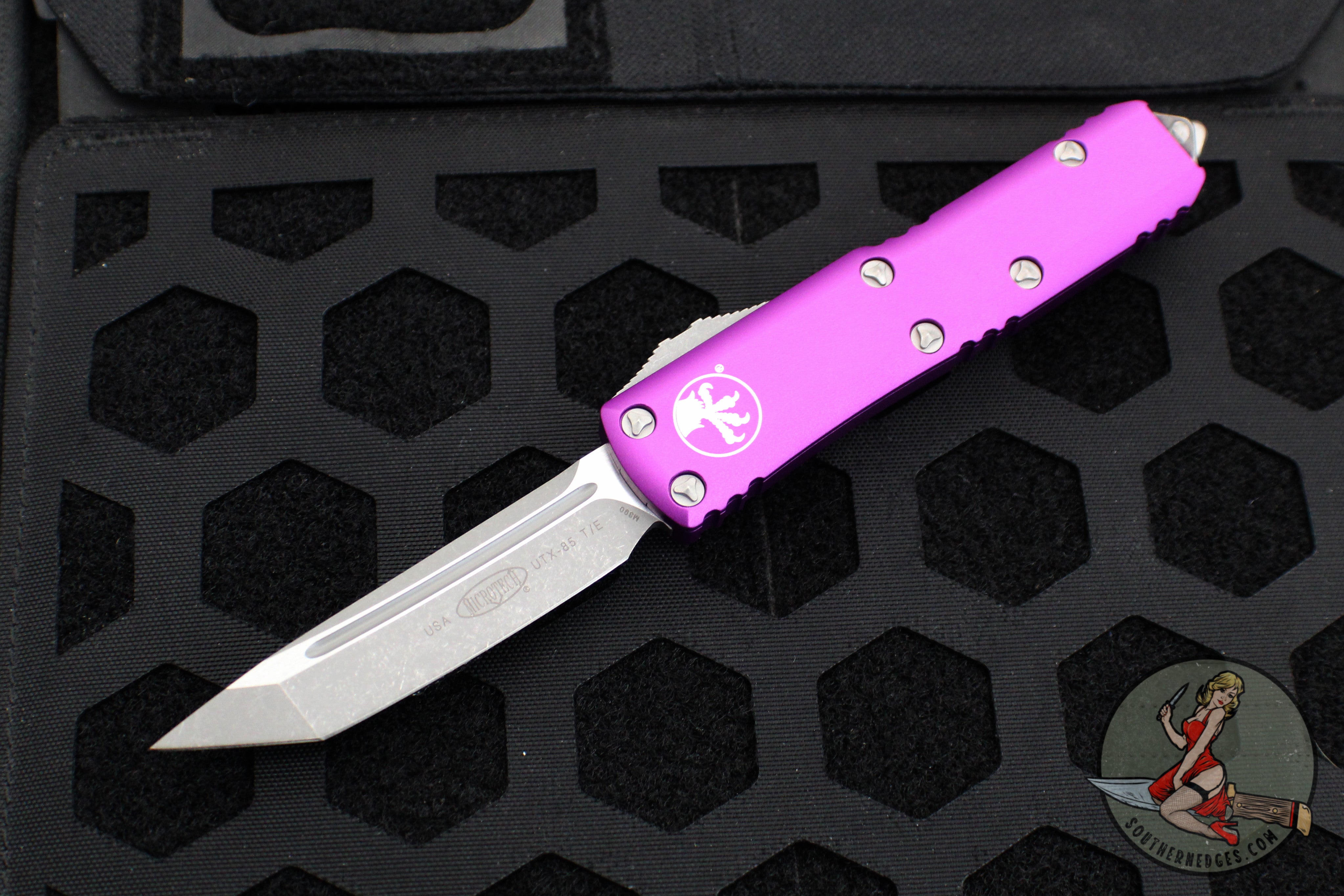 Microtech UTX-85 Gen III w/ Black Handle & Stonewash D/E