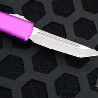 Microtech UTX-85 OTF Knife- Tanto Edge- Violet Handle- Apocalyptic Blade 233-10 APVI