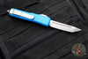 Microtech UTX-85 OTF Knife- Tanto Edge- Blue Handle- Stonewash Blade 233-10 BL