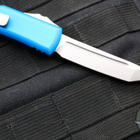 Microtech UTX-85 OTF Knife- Tanto Edge- Blue Handle- Stonewash Blade 233-10 BL