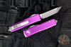 Microtech UTX-85 OTF Knife- Tanto Edge- Violet With Stonewash Plain Edge Blade 233-10 VI