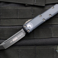 Microtech UTX-85 OTF Knife- Tanto Edge- Tactical- Black Handle- DLC Black Blade 233-1 DLCTS V2