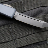 Microtech UTX-85 OTF Knife- Tanto Edge- Tactical- Black Handle- DLC Black Blade 233-1 DLCTS V2