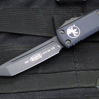 Microtech UTX-85 OTF Knife- Tanto Edge- Tactical- Black Handle- DLC Black Blade 233-1 DLCT 2019 v2