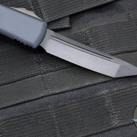 Microtech UTX-85 OTF Knife- Tanto Edge- Tactical- Black Handle- DLC Black Blade 233-1 DLCT 2019 v2