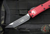 Microtech UTX-85 OTF Knife- Tanto Edge- Merlot Red Handle- Black Blade 233-1 MR