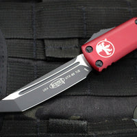 Microtech UTX-85 OTF Knife- Tanto Edge- Merlot Red Handle- Black Blade 233-1 MR