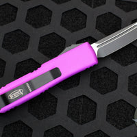 Microtech UTX-85 OTF Knife- Tanto Edge- Violet Handle- Black Blade 233-1 VI