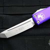 Microtech UTX-85 OTF Knife- Tanto Edge- Purple Handle- Satin Blade 233-4 PU