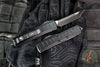 Microtech UTX-85 II Stepped Black Tactical Tanto Edge OTF Knife Black Full Serrated Blade 233II-3 TS