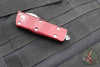 Microtech Mini Troodon OTF-Double Edge- Merlot Red Handle- Stonewash Blade 238-10 MR