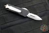 Microtech Mini Troodon OTF Knife- Double Edge- Black Handle- Stonewash Part Serrated Blade 238-11