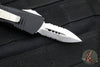 Microtech Mini Troodon OTF Knife- Double Edge- Black Handle- Stonewash Part Serrated Blade 238-11