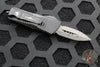 Microtech Mini Troodon OTF Knife- Double Edge- Damascus Blade with Ringed HW 238-16 CFS SN128