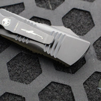 Microtech Mini Troodon OTF Knife- Double Edge- Damascus Blade with Ringed HW 238-16 CFS SN128