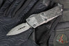 Microtech Mini Troodon OTF Knife- Double Edge- Damascus Blade with Ringed HW 238-16 CFS SN168