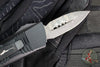 Microtech Mini Troodon OTF Knife- Double Edge- Damascus Blade with Ringed HW 238-16 CFS SN168