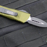 Microtech Mini Troodon OTF Knife- Double Edge- OD Green Handle- Black Blade 238-1 OD