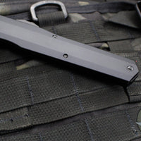 Microtech 2018 Cypher- Smooth Body- Double Edge- Black Handle- Black Plain Edge Blade 242S-1 T