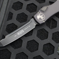 Microtech Halo VI Signature Series- Tanto Edge- Tactical- Black Handle- Black DLC Blade and Hardware 250-1 DLCT