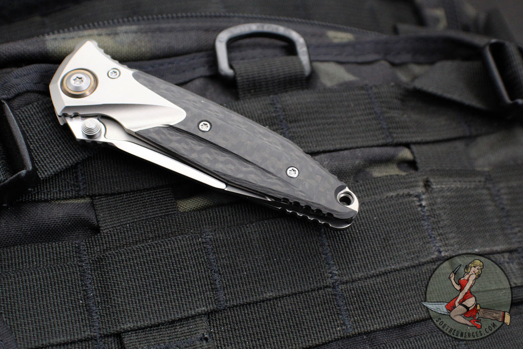 Microtech Socom Bravo- MINI- Single Edge- Bead Blast Finish Titanium H ...