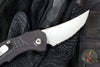 Microtech Brachial Auto OTS - Single Edge Black with Stonewash Full Serrated Blade 268A-12