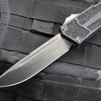 Microtech Scarab II- FIRST RUN SN07- Single Edge- Black Handle- Black DLC Blade and DLC HW 278-1 DLCTS SN07