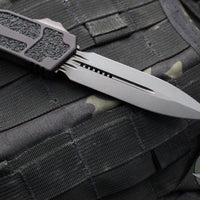 Microtech Scarab II OTF Knife-2021 Gen II- Shadow Edition- Double Edge- Black Handle- Black DLC Blade and DLC HW 280-1 DLCTSH