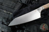 Microtech Cutlery- Chef 8"- Bead Blast Titanium Bolster- Coyote Tan G-10 Handle- Stonewash Blade 3000B-10 CE